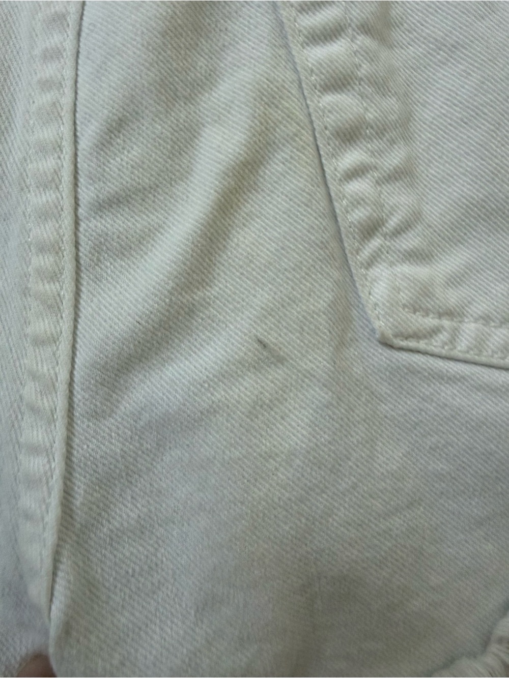 7 For All Mankind White Denim Cutoff Shorts - Picture 3 of 4